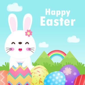 Happy Easter with Bunny